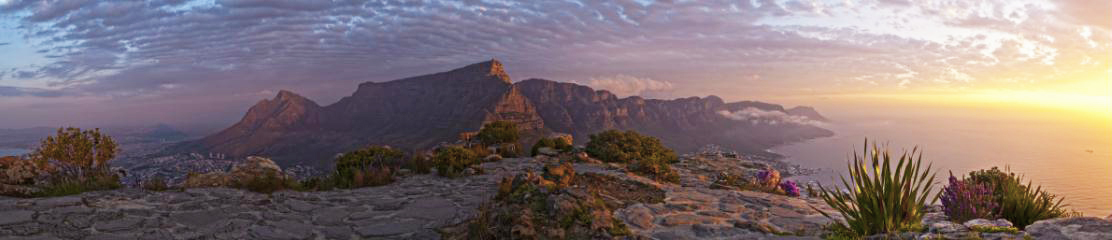 MF055 Wall décor art photographic on canvas landscape Table Mountain from Lions Head
